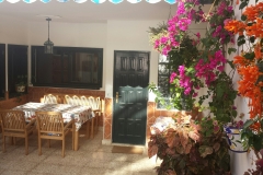 Patio mit großem Esstisch